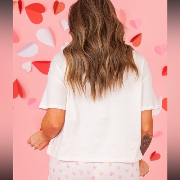 Z Supply Luv U Tee for Valentine’s Day - Vanilla Ice - L - Picture 3 of 9